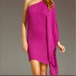 MM Couture Purple One Shoulder Cocktail Dr…